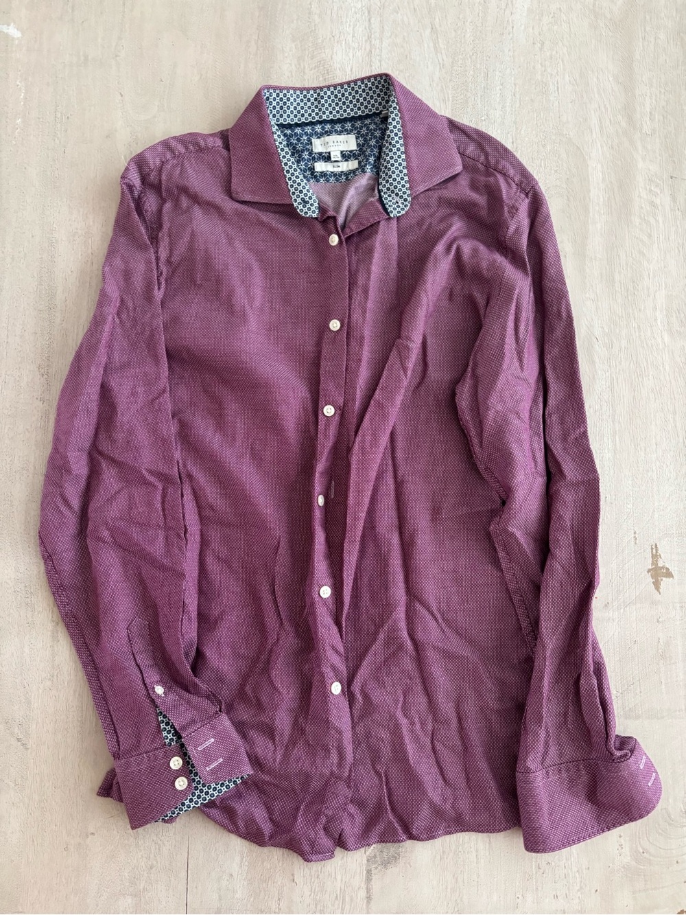 Ted Baker Plum/Red Button-Down Shirt